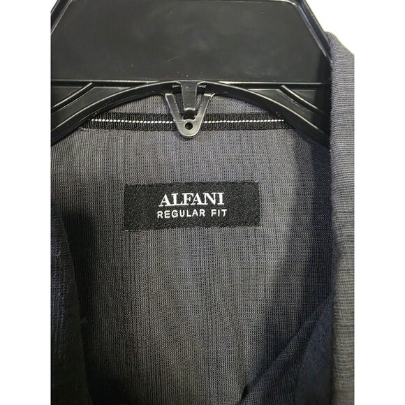 Alfani Men's M Regular Fit Gray Long Sleeve Button Up Shirt Cotton Blend - Picture 3 of 4